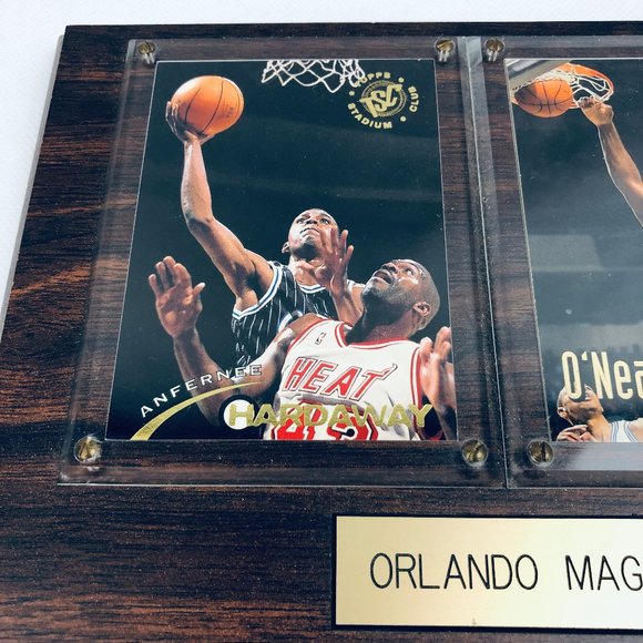 Orlando Magic Basketball Cards Wooden Display Plaque 2 Card Capacity 8x6 inches - Picture 4 of 5